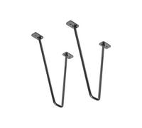 ML-Design Lot de 2 Equerres d'Etagère 220 mm, en Métal, Gris, Style Industriel, Console