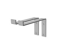 ML-Design Équerres d'étagère Lot de 2 25x4x14,5cm Métal gris Forme L Style industriel Montage inclus