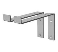 ML-Design Équerres d'étagère Lot de 2 25x4x14,5cm Métal gris Forme L Style industriel Montage inclus