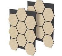 ML-Design Panneaux acoustiques Hexagonaux - Lot de 2 66×81×2 cm, 1 m², Chêne, Feutre