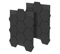 ML Design Lot de 2 Panneaux Acoustiques Hexagonaux, 66x81x2 cm, 1 m² Noir en Feutre Recyclé/MDF, Revêtement Mural Isolation Phonique