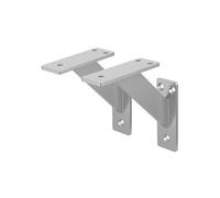 ML-Design Lot de 2 Supports d'Étagère, 120 x 120 mm, en Aluminium, Argent, Style Industriel, Équerre pour Étagères Murales, Flottantes et Projets de Bricolage, Matériel de Montage Inclus