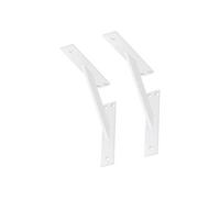 ML-Design Lot de 2 Supports d'Etagère, 120 x 120 mm, en Aluminium, Blanc, Style