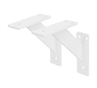 ML-Design Lot de 2 Supports d'Étagère, 120 x 120 mm, en Aluminium, Blanc, Style Industriel, Équerre pour Étagères Murales, Flottantes et Projets de Bricolage, Matériel de Montage Inclus