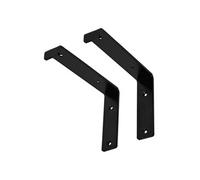 ML-Design Lot de 2 Supports d'Etagère 20 x 14 x 4 cm, en Métal, Noir, Style Industriel, en