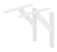ML-Design Lot de 2 Supports d'Étagère, 240 x 240 mm, en Aluminium, Blanc, Style Weiß G