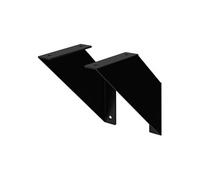ML-Design Lot de 2 Supports d'Etagère Murale, 20 x 20 cm, en Métal, Noir, Style