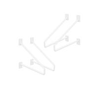 ML-Design Lot de 4 Équerres d'Étagère 220 mm, en Acier, Blanc, Style Industriel, Console Weiß