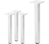 ML-Design Lot de 4 Pieds de Table I-Design 42cm, Blanc Brillant, Industriel, Acier Laqué, Weiß