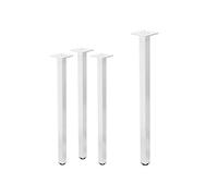ML-Design Lot de 4 Pieds de Table I-Design 72cm, Blanc Brillant, Industriel, Acier Laqué, Weiß