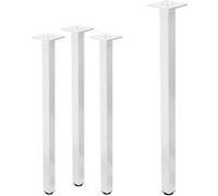 ML-Design Lot de 4 Pieds de Table I-Design 72cm, Blanc Brillant, Industriel, Acier Laqué, Weiß