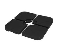 ML-Design Lot de 4 Poids de Lestage pour Parasol Déporté, Dalles Remplissables 60 L Eau ou 80 kg Sable, Plaques Stables pour Support en Croix avec Connecteurs en Métal, Résistants aux Intempéries