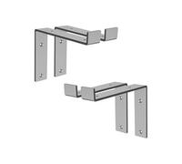 ML-Design Lot de 4 Supports d'Etagère 20x4x14,5 cm, en Métal, Gris, Style Industriel,