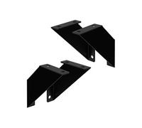 ML-Design Lot de 4 Supports d'Etagère Murale, 10 x 10 cm, en Métal, Noir, Style