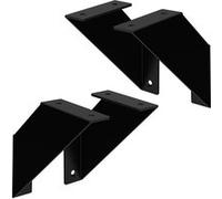 ML-Design Lot de 4 Supports d'Étagère Murale, 15 x 15 cm, en Métal, Noir, Style Industriel, Équerre Triangulaire, Convient aux Étagères Flottantes ou Projets de Bricolage, Matériel de Montage Inclus