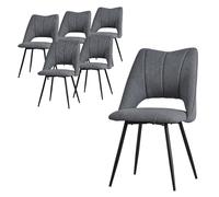 Lot de 6 chaise GENERIQUE interieur non empilable non pliable en plastique H. 89 cm gris