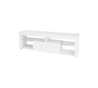 Commode buffet banc TV de télévision armoire moderne blanc 140 x 51 x 35 cm