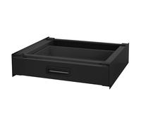 ML-Design Meuble pour Machine à Laver et Seche Linge, Kit de Superposition | Colonne de Buanderie, Étagère Separateur Universel, Plateau avec Tiroir Coulissant Extensible et Robuste, 60,5x54 cm, Noir