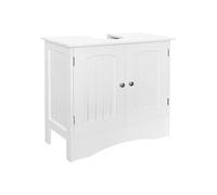 ML-Design Meuble sous-Vasque, Blanc, 60x30x60cm, en Bois MDF Mélaminée, avec 2 Portes,