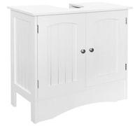 ML-Design Meuble sous-Vasque, Blanc, 60x30x60cm, en Bois MDF Mélaminée, avec 2 Portes, Weiß G