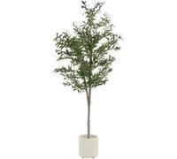 ML-Design Olivier Artificiel 180 cm Décoratif, Plante Verte Grande avec Tronc en Bois Grün, Braun, Schwarz, Rot