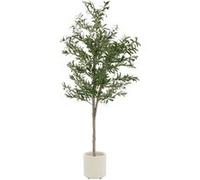 ML-Design Olivier Artificiel 210 cm Décoratif, Plante Verte Grande avec Tronc en Bois Grün, Braun, Schwarz, Rot