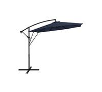 ML-Design Parasol Déporté Ø300 cm Bleu Marine en Aluminium avec Manivelle, Protection