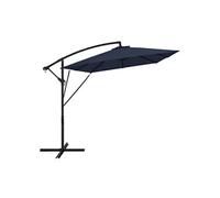 ML-Design Parasol Déporté Ø330 cm Bleu Marine en Aluminium avec Manivelle, Protection
