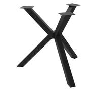 ML-Design Pied de Table à Manger Spider en Métal Noir, Réglable, pour Intérieur et Extérieur, Piètement Support Plan de Travail Bureau Meubles, Résistante aux Intempéries, en Acier, Ø 94,5 x 73 cm