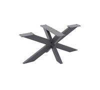 ML-Design Pied de Table Spider 58x43x98 cm, Structure en Croix, Anthracite, en Métal, Revêtement en Poudre, 150 kg, Design Industriel, Protection du Sol Inclus, Robuste, avec Matériel de Fixation