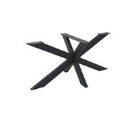 ML-Design – Pied de table industriel Spider – Métal noir, structure en croix, 78x71x120 cm