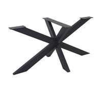 ML-Design Pied de Table Spider 78x71x120 cm, Structure en Croix, Noir, en Métal,