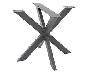 ML-Design Pied de Table Spider 85x71x85 cm, Structure en Croix, Anthracite, en Métal, Revêtement en Poudre, 150 kg, Design Industriel, Protection du Sol Inclus, Robuste, avec Matériel de Fixation