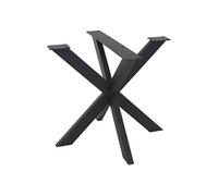 ML-Design Pied de Table Spider 85x71x85 cm, Structure en Croix, Noir, en Métal, Revêtement