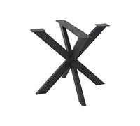 ML-Design Pied de Table Spider 85x71x85 cm, Structure en Croix, Noir, en Métal, Revêtement
