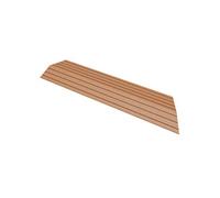 ML-Design Bordure de Finition WPC Coin Droit Marron Clair pour Dalles de Sol Clipsable 38x2x7,5cm, Aspect Bois, Cornière de Terrasse