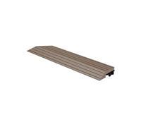 ML-Design Plinthe WPC angle gauche 38x2x7,5 cm aspect bois marron foncé lame extérieure antidérapante profil bordure finition pour dalles de sol