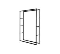 ML-Design Porte bûches de cheminée 100x150x25 cm noir rectangulaire en acier revêtu par poudre support pour bois de chauffage étagère pour rangement