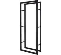 ML-Design Porte Bûches de Cheminée, 60x25x150 cm, Noir, Métallique, en Acier Revêtue par Noir G