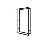 ML-Design Porte Bûches de Cheminée, 80x25x150 cm, Noir, Métallique, en Acier Revêtue par