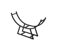 ML-Design Porte Bûches de Cheminée, 94x21x55 cm, Noir, Demi-Lune, Métallique, en Acier