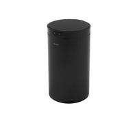ML-Design Poubelle Automatique avec Capteur 30L Noir en Acier Aspect Mat, Ronde, Ouverture et Fermeture sans Contact, Anneau de Maintien pour Sac à Déchets, Boîte Mains Libres Cuisine,Bureau,Toilette