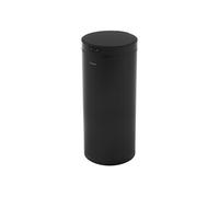 ML-Design Poubelle Automatique avec Capteur 40L Noir en Acier Aspect Mat, Ronde, Ouverture et Fermeture sans Contact, Anneau de Maintien pour Sac à Déchets, Boîte Mains Libres Cuisine,Bureau,Toilette