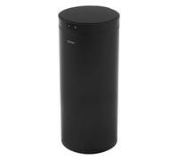 ML-Design Poubelle Automatique avec Capteur 40L Noir en Acier Aspect Mat, Ronde, Ouverture et Fermeture sans Contact, Anneau de Maintien pour Sac à Déchets, Boîte Mains Libres Cuisine,Bureau,Toilette