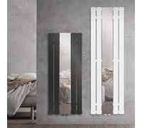 ML-Design Radiateur de Salle de Bain avec Miroir - 1600x450 mm - Anthracite - Radiateur Panneau Plat Vertical Monocouche - Raccord Central - Radiateur Salle de Bain/Salon, avec Kit de Montage Inclus