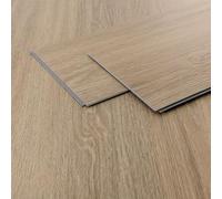 ML-Design Revêtement de Sol Clipsable en Vinyle 122cm x 18cm x 4,2mm 1,54m²/7 Planches Chêne Marron Golden Hour Imitation de Parquet Lames en PVC Emboîtables Antidérapant Étanche Classe Charge 34
