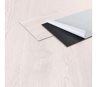 ML-Design Revêtement de Sol en PVC, Lames de Vinyle Autocollantes, 91,5 cm x 15,3 cm x 2 mm, Épaisseur 2 mm, 8,92 m² / 64 Planches, Blanc, Motif Bois Chêne, à Coller, Antidérapant, Résistant à l'eau