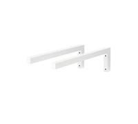 ML-Design Set 2x Consoles Murale en Forme de L, 450x150x30 mm, Blanc, Acier, Design