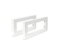ML-Design Set 2x Consoles Murales, 300x150x30 mm, Blanc, Acier, Design Flottant, Support