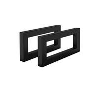 ML-Design Set 2x Consoles Murales, 300x150x30 mm, Noir, Acier, Design Flottant, Support